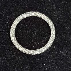 Diamond Cut Sterling Silver Stacking Ring - Size N