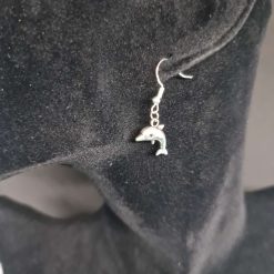 Sterling Silver Dolphin Drop Earrings