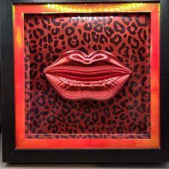 Capricious Things Kitsch Pop Art 3D Red large Red Lips Leopard Framed Picture 6 Capricious Things Kitsch Pop Art 3D Red large Red Lips Leopard Framed Picture 6