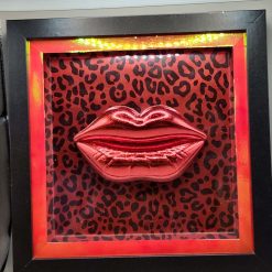 Capricious Things Kitsch Pop Art 3D Red large Red Lips Leopard Framed Picture 5 Capricious Things Kitsch Pop Art 3D Red large Red Lips Leopard Framed Picture 5