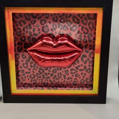 Capricious Things Kitsch Pop Art 3D Red large Red Lips Leopard Framed Picture 3 Capricious Things Kitsch Pop Art 3D Red large Red Lips Leopard Framed Picture 3