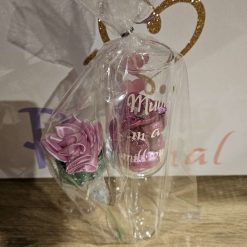 "Mum in a million" flute and rose set