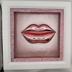 Capricious Things Kitsch Pop Art 3D Pink Large Lips Framed Picture 1 Capricious Things Kitsch Pop Art 3D Pink Large Lips Framed Picture 1