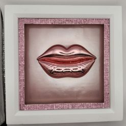 Capricious Things Kitsch Pop Art 3D Pink Large Lips Framed Picture 2 Capricious Things Kitsch Pop Art 3D Pink Large Lips Framed Picture 2