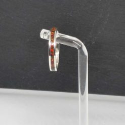 Recycled Sterling Silver and Earth Rainbow Opal Ring - Size U