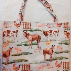 On the Farm Animals cloth shopping bag
