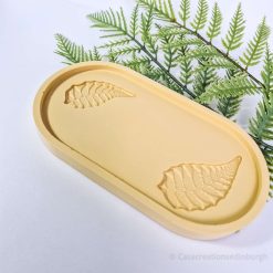 Jesmonite Trinket Tray / Leaft Design Trinket Tray / Trinket Tray