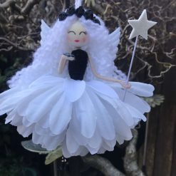 Black and white Christmas   fairy