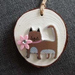 Wood Slice Hanging Decoration.  Rabbit/Bunny
