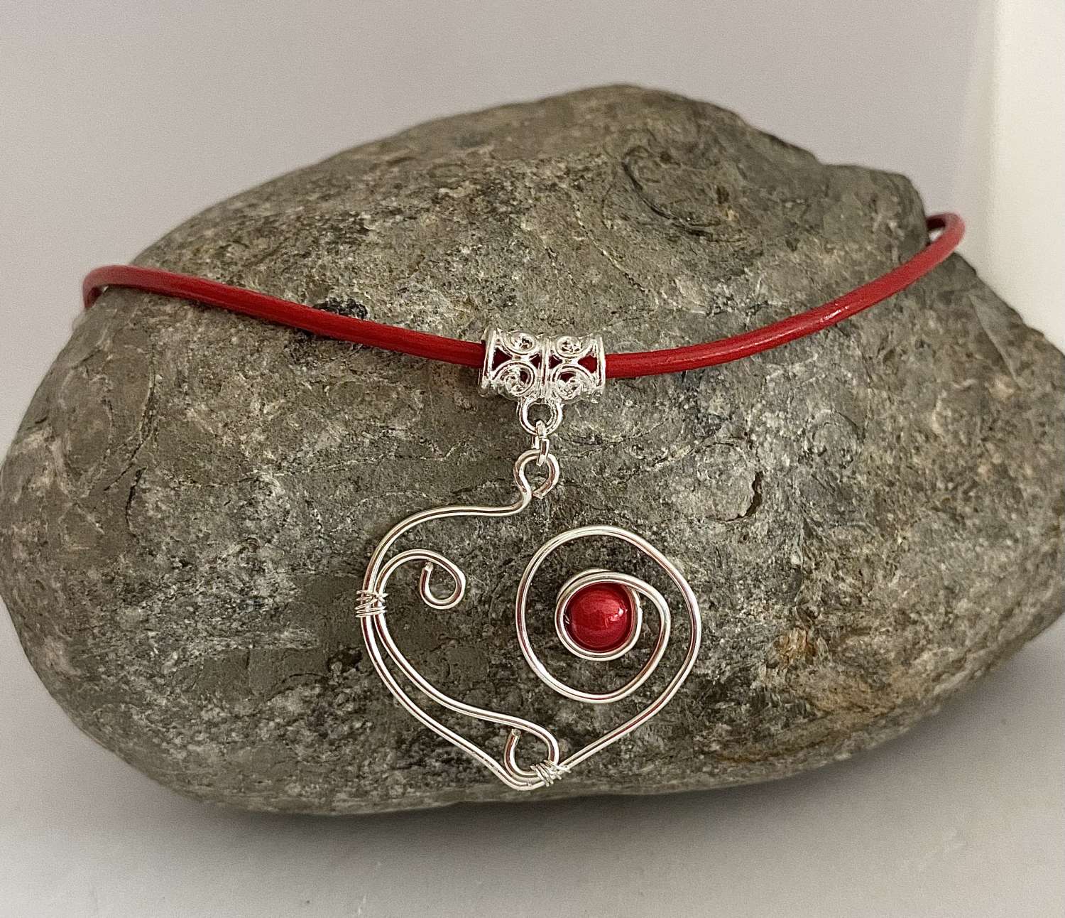 Girls Red Heart Necklace Girls Red Heart Necklace