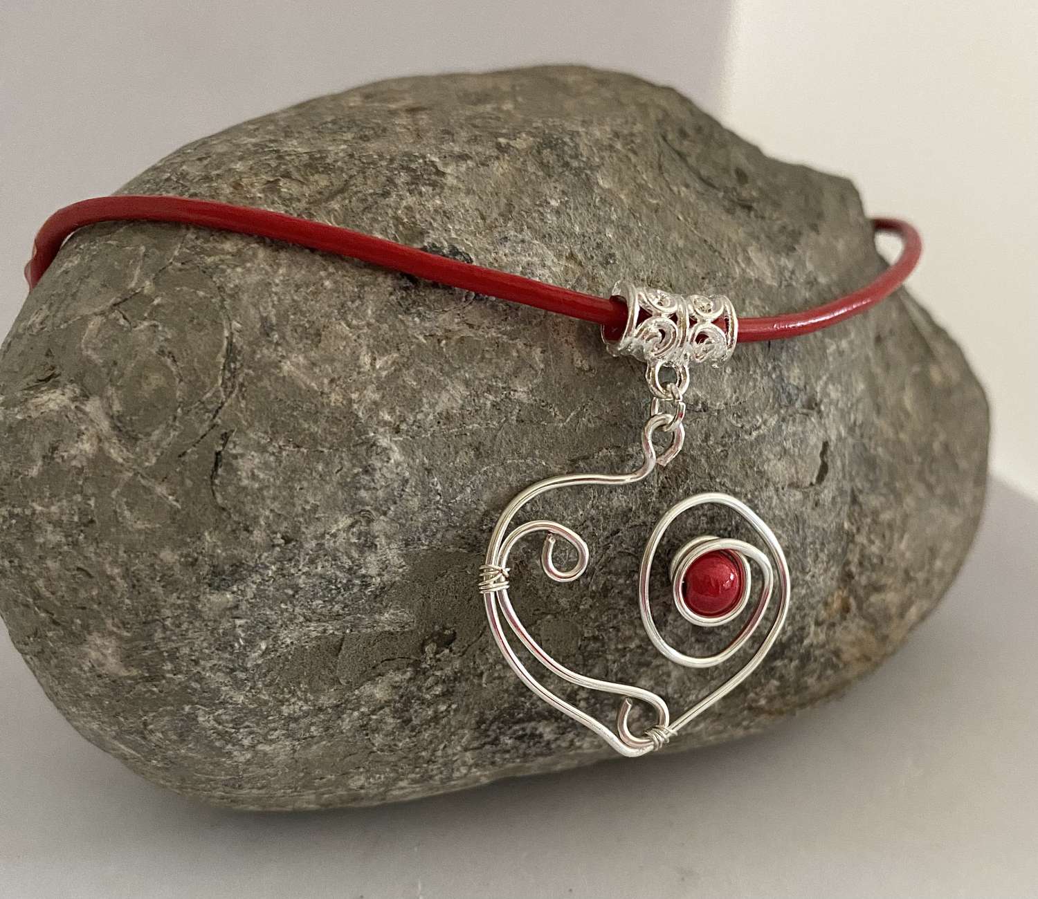 Girls Red Heart Necklace Girls Red Heart Necklace
