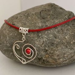 Girls Red Heart Necklace 6 Girls Red Heart Necklace 6