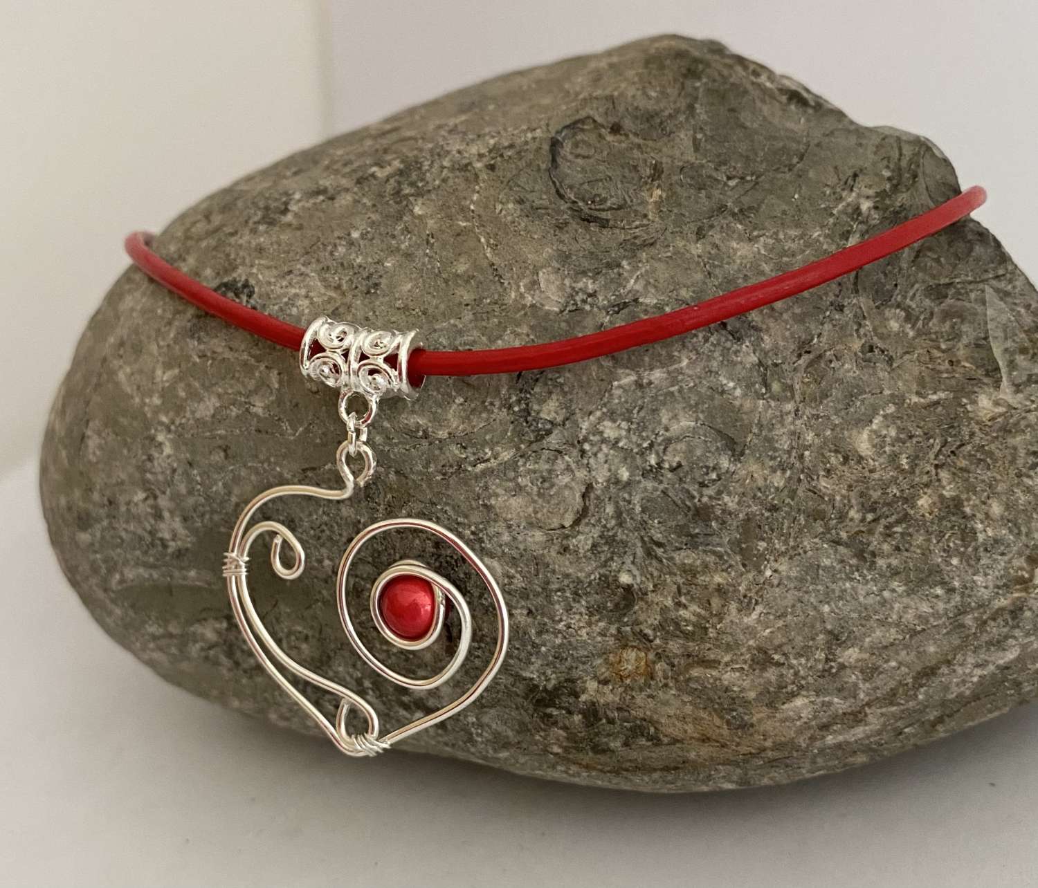 Girls Red Heart Necklace Girls Red Heart Necklace