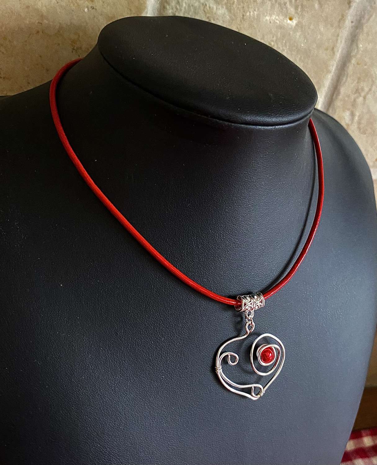 Girls Red Heart Necklace Girls Red Heart Necklace