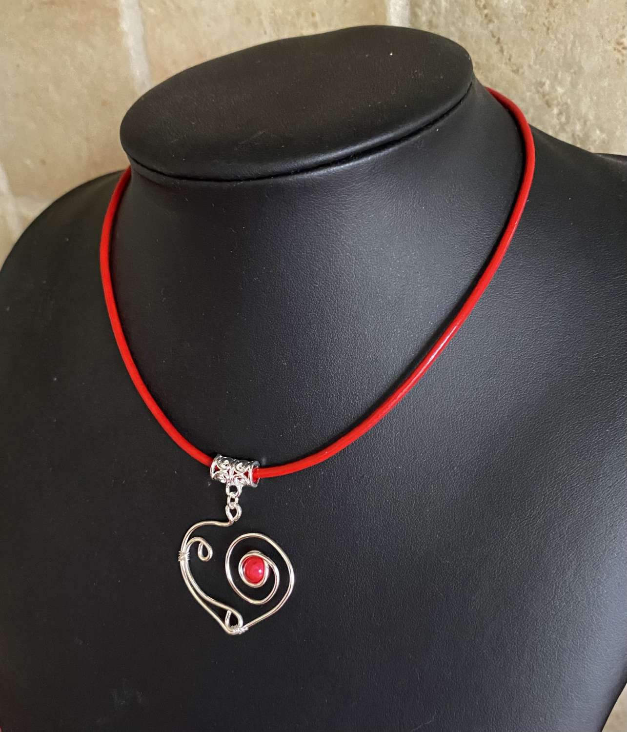 Girls Red Heart Necklace Girls Red Heart Necklace