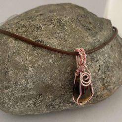 Tigers Eye Wrapped Pendant Necklace 3 Tigers Eye Wrapped Pendant Necklace 3