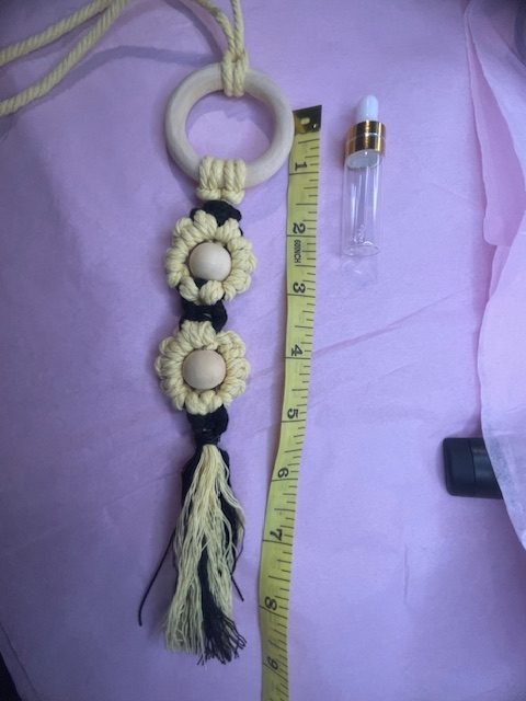 Wooden Ring & Macrame Car Freshener (Large) Wooden Ring & Macrame Car Freshener (Large)