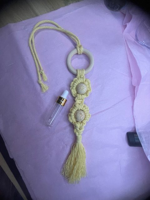 Wooden Ring & Macrame Car Freshener (Large) Wooden Ring & Macrame Car Freshener (Large)