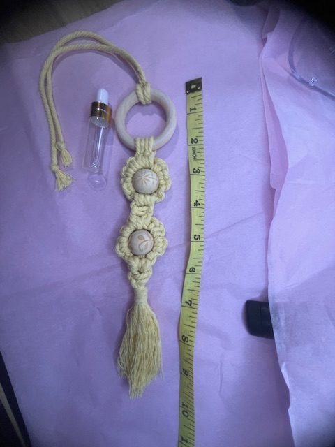 Wooden Ring & Macrame Car Freshener (Large) Wooden Ring & Macrame Car Freshener (Large)