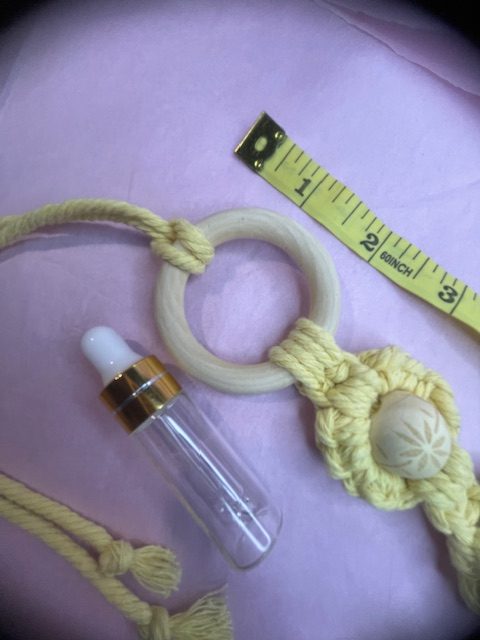 Wooden Ring & Macrame Car Freshener (Large) Wooden Ring & Macrame Car Freshener (Large)