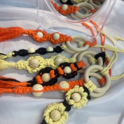 Wooden Ring & Macrame Car Freshener (Large)