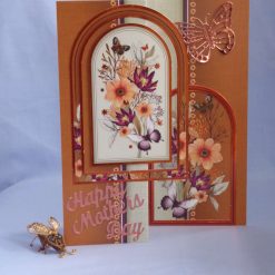 Mothers Day, Coppery Flowers Card