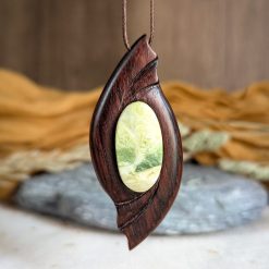 Serpentine and rosewood