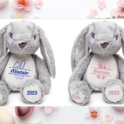 Personalised Soft Plush Easter Bunnies.