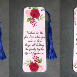 Personalised Aluminium one sided book markers For Mum - 3 Designs