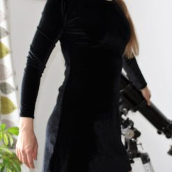 Casual black dress for women, "little black" with long sleeve perfect bodycon