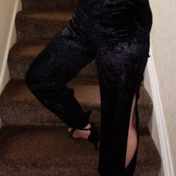 Open Sided Velvet jogger