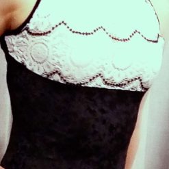 Wonderful Pretty velvet outgoing dress with elastic lace insert