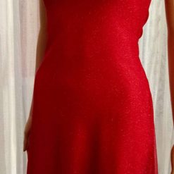 One-shoulder asymmetric party minidress with shimmer mesh