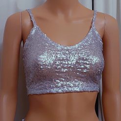 Sequin crop top sexy for parties