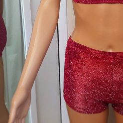 Elastic Metallic Glitter short sexy for parties