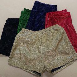 Elastic Metallic Glitter Top & Short Set, Glitter Booty Shorts, for Party 5 Elastic Metallic Glitter Top & Short Set, Glitter Booty Shorts, for Party 5