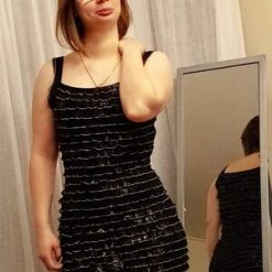 Lana outgoing dress by frilly ruffle fabric sexy and tempting for parties