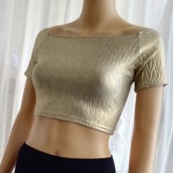 Metallic Silver or Gold raglan sleeves Top and Short Party set Pretty and Sexy