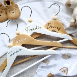 Personalised Baby Coat Hangers, Baby & Children's Clothes Hanger, Personalised Wooden Hanger, Baby Gift, Keepsake Gift, Baby Shower, Nursery Shelves