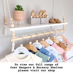 Personalised Baby Coat Hangers, Baby & Children's Clothes Hanger, Personalised Wooden Hanger, Baby Gift, Keepsake Gift, Baby Shower, Nursery Shelves 14 Personalised Baby Coat Hangers, Baby & Children's Clothes Hanger, Personalised Wooden Hanger, Baby Gift, Keepsake Gift, Baby Shower, Nursery Shelves 14