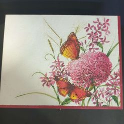 Wooden box with decoupage and acrylic paint Butterflys and flowers