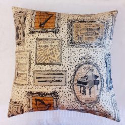 Music and musical instruments cushion pillow