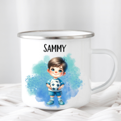 Football mug personalised for kids, Enamel cup for boy girl, Football gift for boys, for girls, Camping mug enamel, UK shop, Free delivery (Copy) 2 Football mug personalised for kids, Enamel cup for boy girl, Football gift for boys, for girls, Camping mug enamel, UK shop, Free delivery (Copy) 2