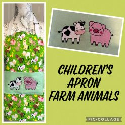 Handmade Children’s Fabric Apron Farm Animals Design