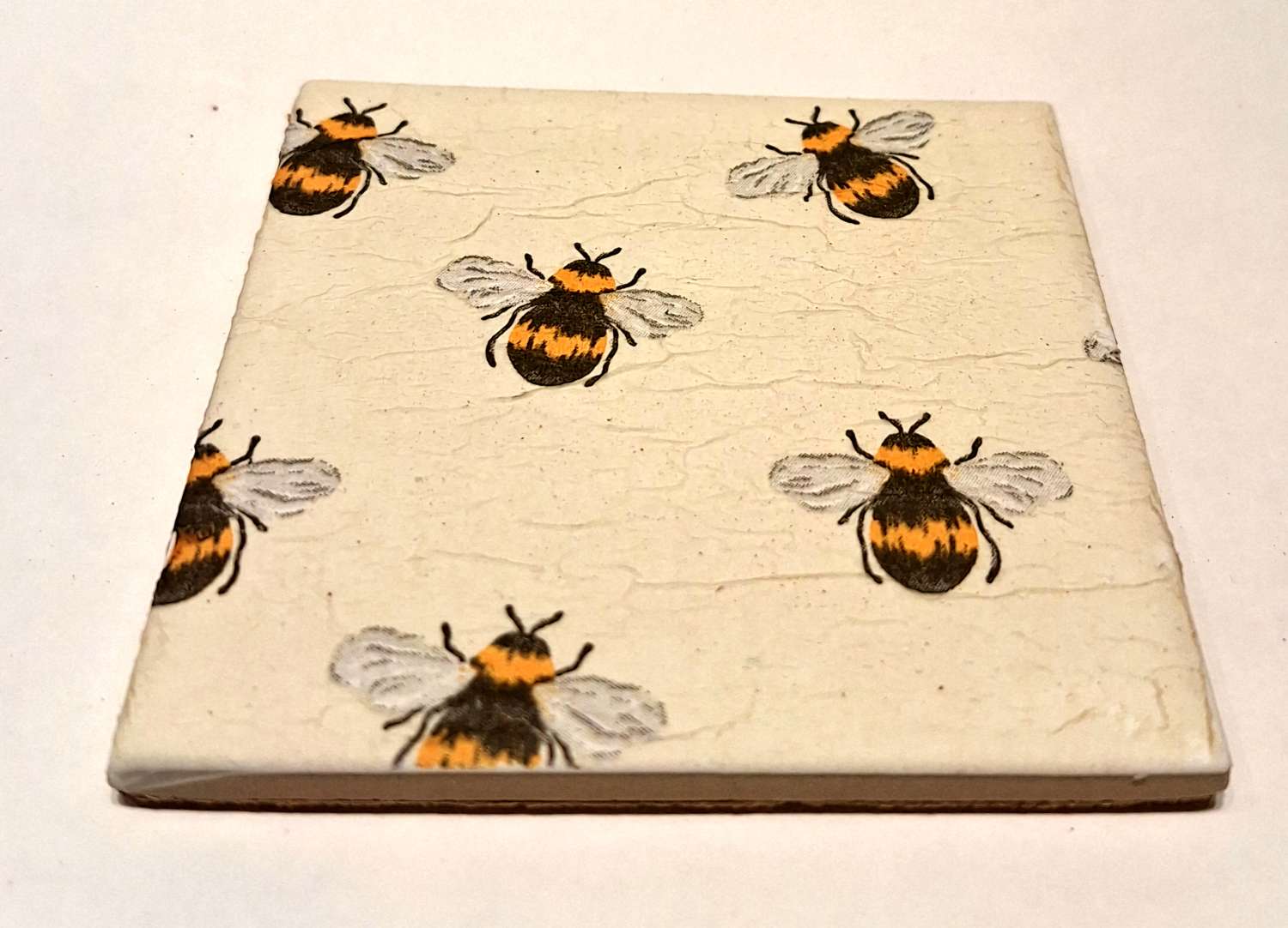 Coasters - Set of four vintage style bumble bee decoupage Coasters - Set of four vintage style bumble bee decoupage