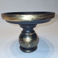 Candleholder - Upcycled black and gold from curtain rings