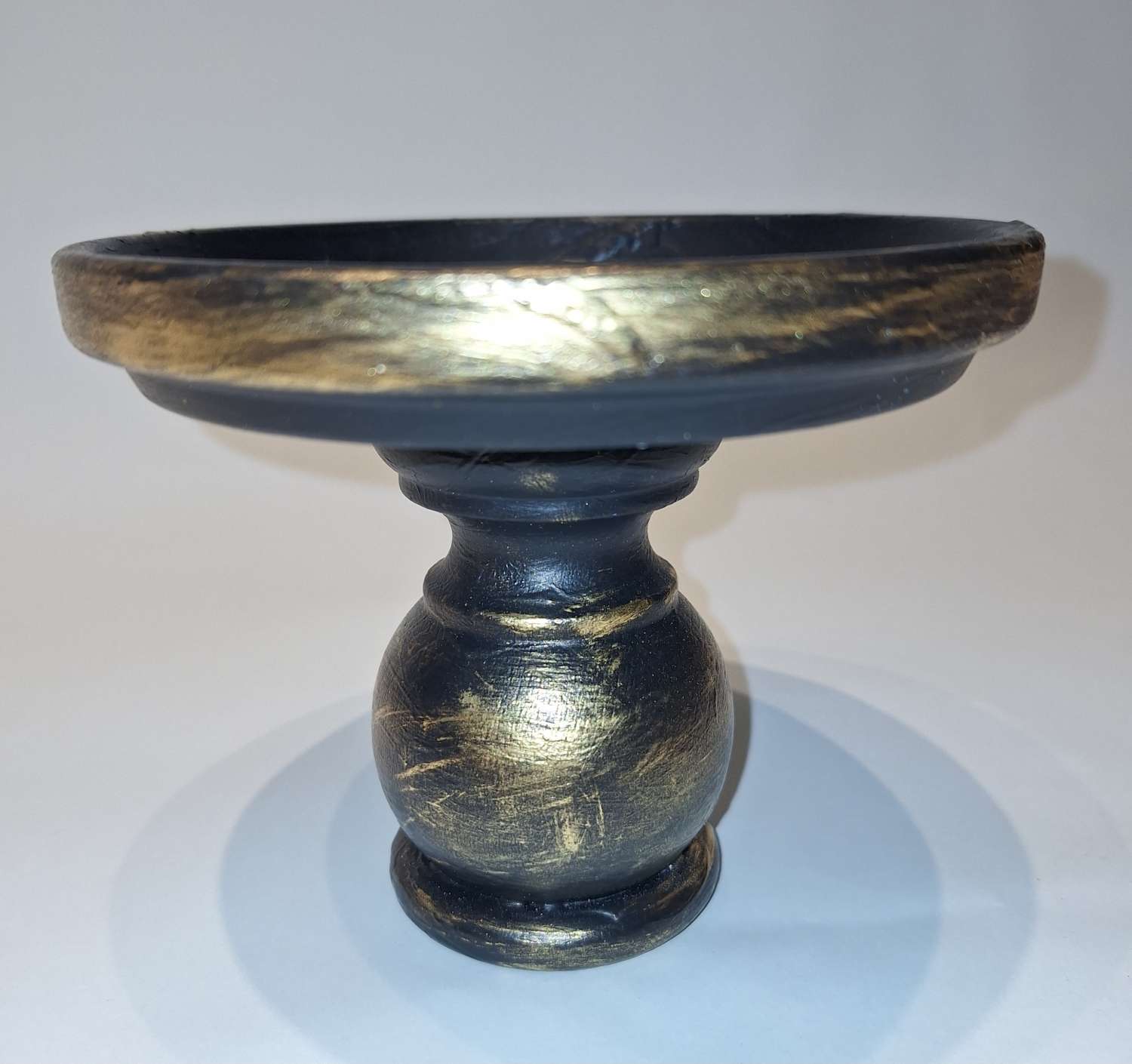 Candleholder - Upcycled black and gold from curtain rings Candleholder - Upcycled black and gold from curtain rings