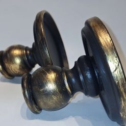 Candleholder - Upcycled black and gold from curtain rings 1 Candleholder - Upcycled black and gold from curtain rings 1