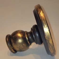 Candleholder - Upcycled black and gold from curtain rings 2 Candleholder - Upcycled black and gold from curtain rings 2
