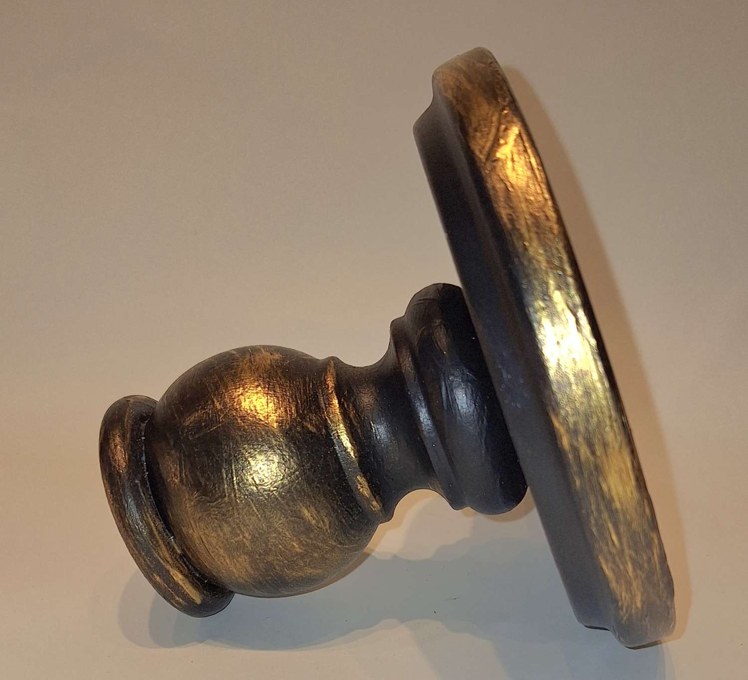 Candleholder - Upcycled black and gold from curtain rings Candleholder - Upcycled black and gold from curtain rings
